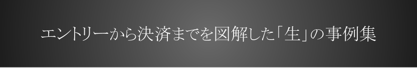 エントリーから決済までを図解した「生」の事例集