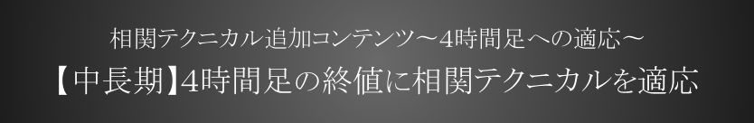 ４時間足への適応