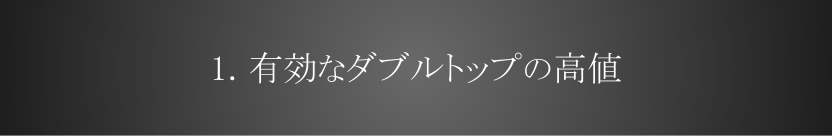 1. 有効なダブルトップの高値