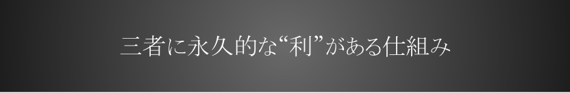 三者に永久的な「利」がある仕組み