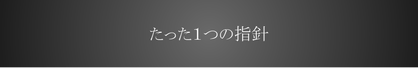 トレードに使うたった1つの指針について