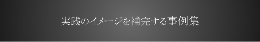 実践のイメージを補完する事例集